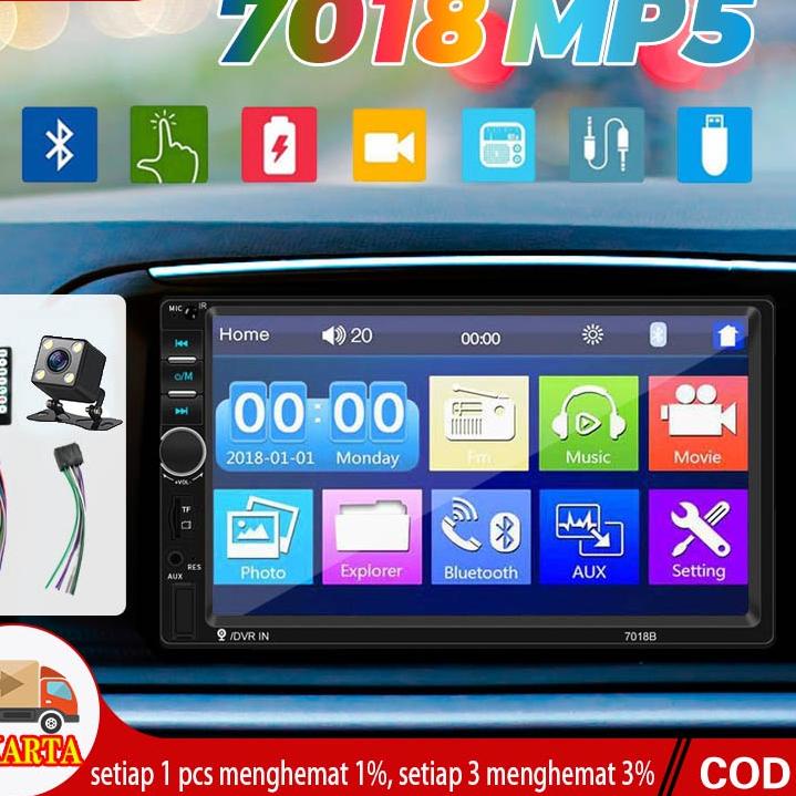 국 7018B Head Unit Double Din 7 Inch Bluetooth Audio Car MP3 MP5 Player In Touch Screen Radio