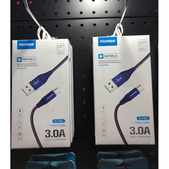 Kabel Data Foomee Type C 3.0A ORIGINAL FOOMEE