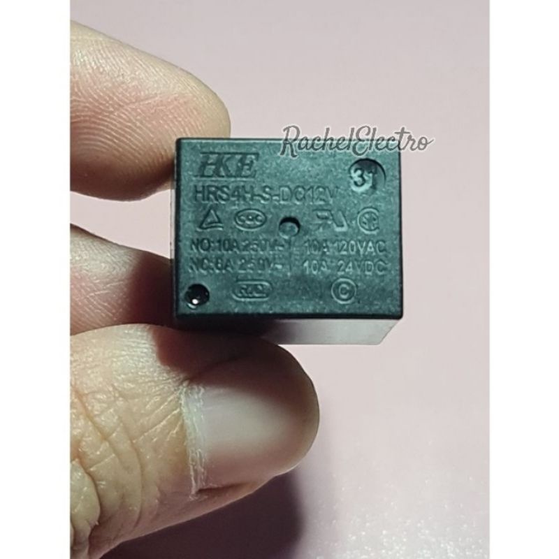 Relay 5P 12V 10A HKE Hitam Relay 12V Relay 10A Rile 5 Pin 12V 10A Relay HKE