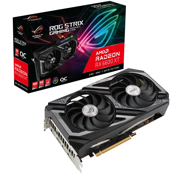 ASUS ROG STRIX RX 6600 XT OC 8GB GDDR6 6600XT 8G 128 BIT VGA AMD