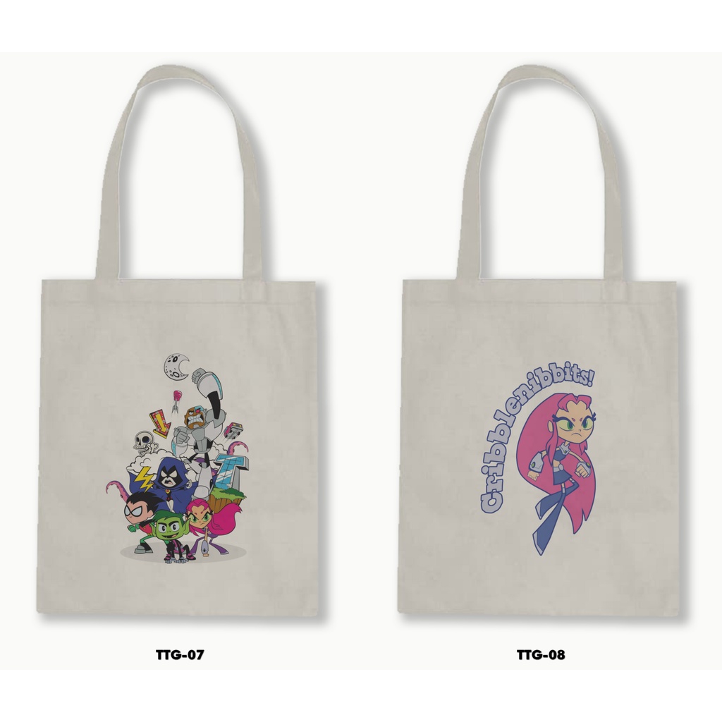 TOTE BAG BLACU - TEN TITANS GO!