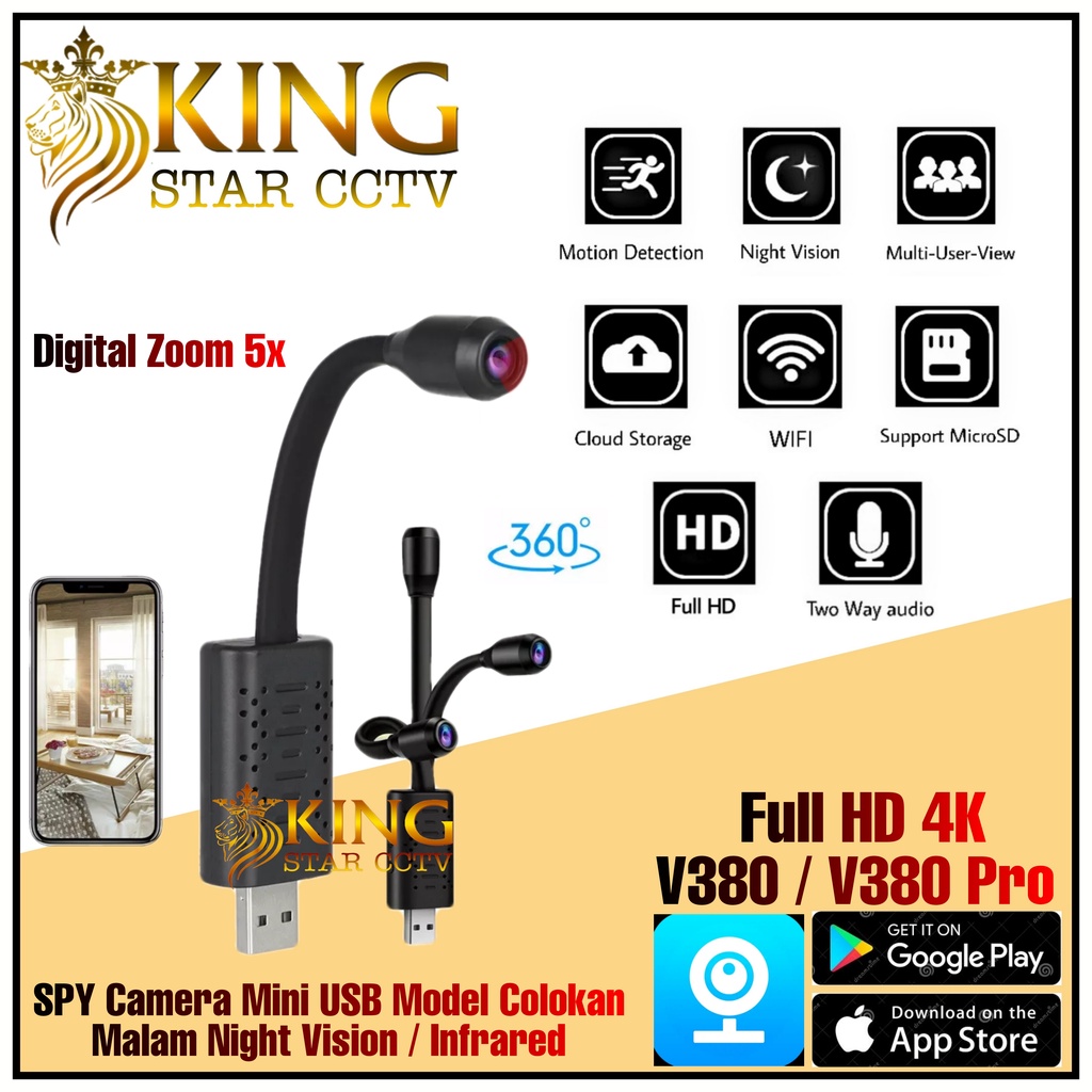 Ip Camera Cctv Wifi Mini USB Charger Wireless Adaptor Kamera Pengintai Mini Spy Camera Mini Wifi Spycam