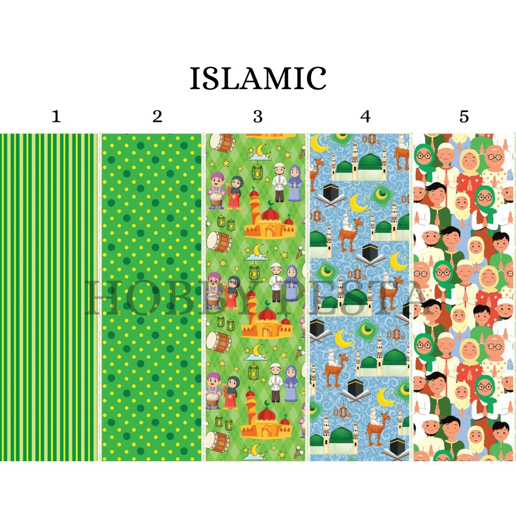 

[ECER] KERTAS KADO MOTIF ISLAMIC / GIFT WRAPPING PAPER