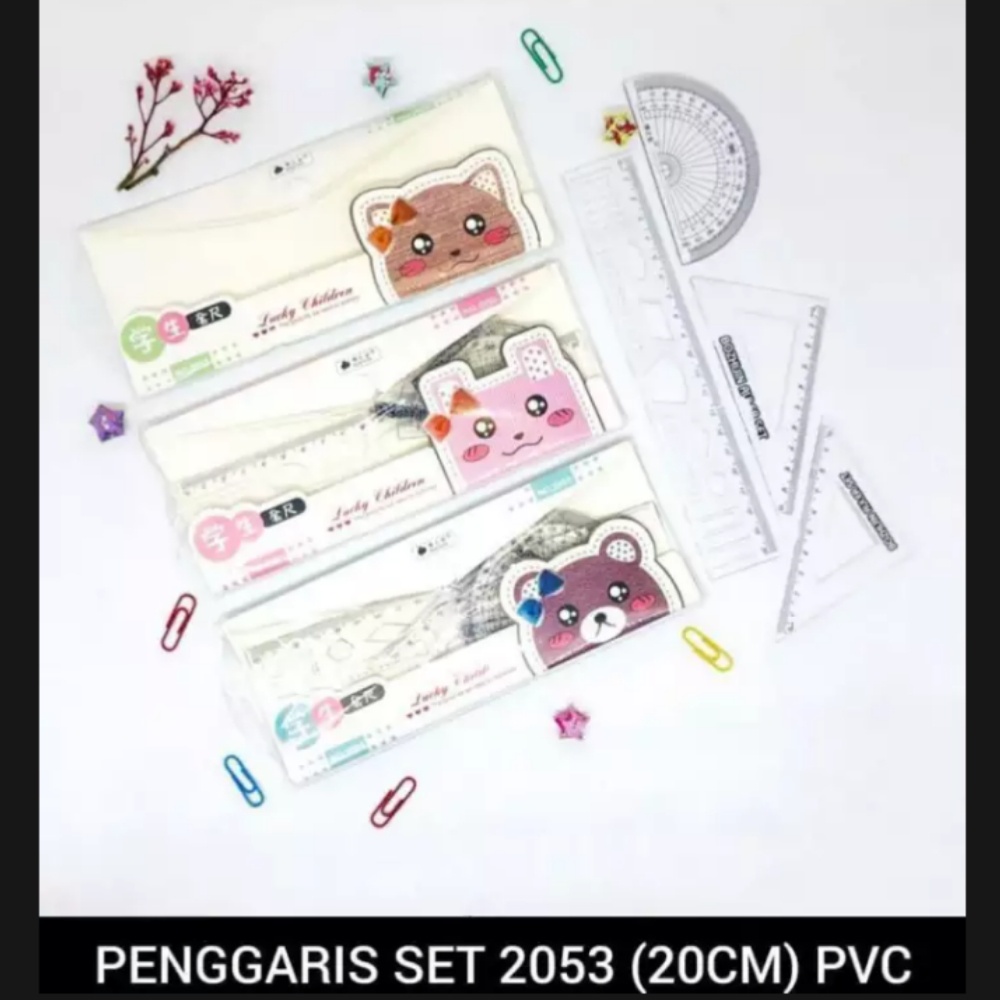 

PENGGARIS SET FANCY 4 IN 1 PANJANG 20CM PVC