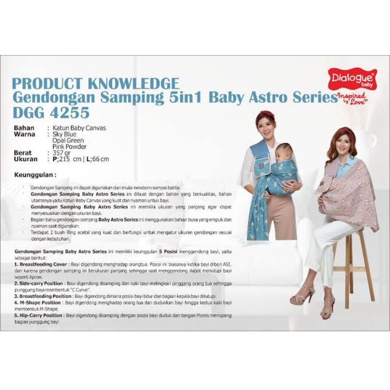 Dialogue Baby Gendongan Samping 5in1 Baby Astro Series - DGG4255