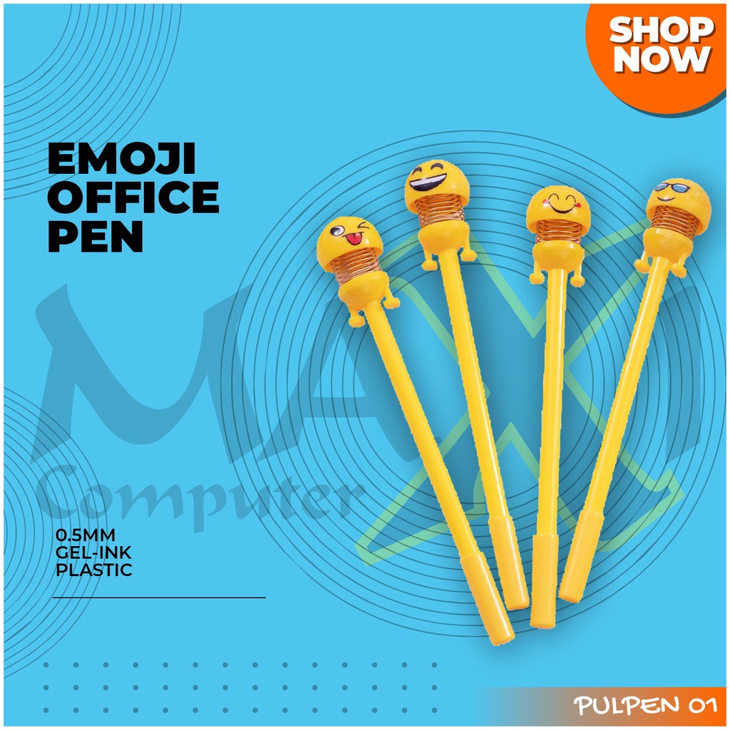 

Shaking Emoji Head Gel Pen Pulpen Boneka Emoticon Goyang