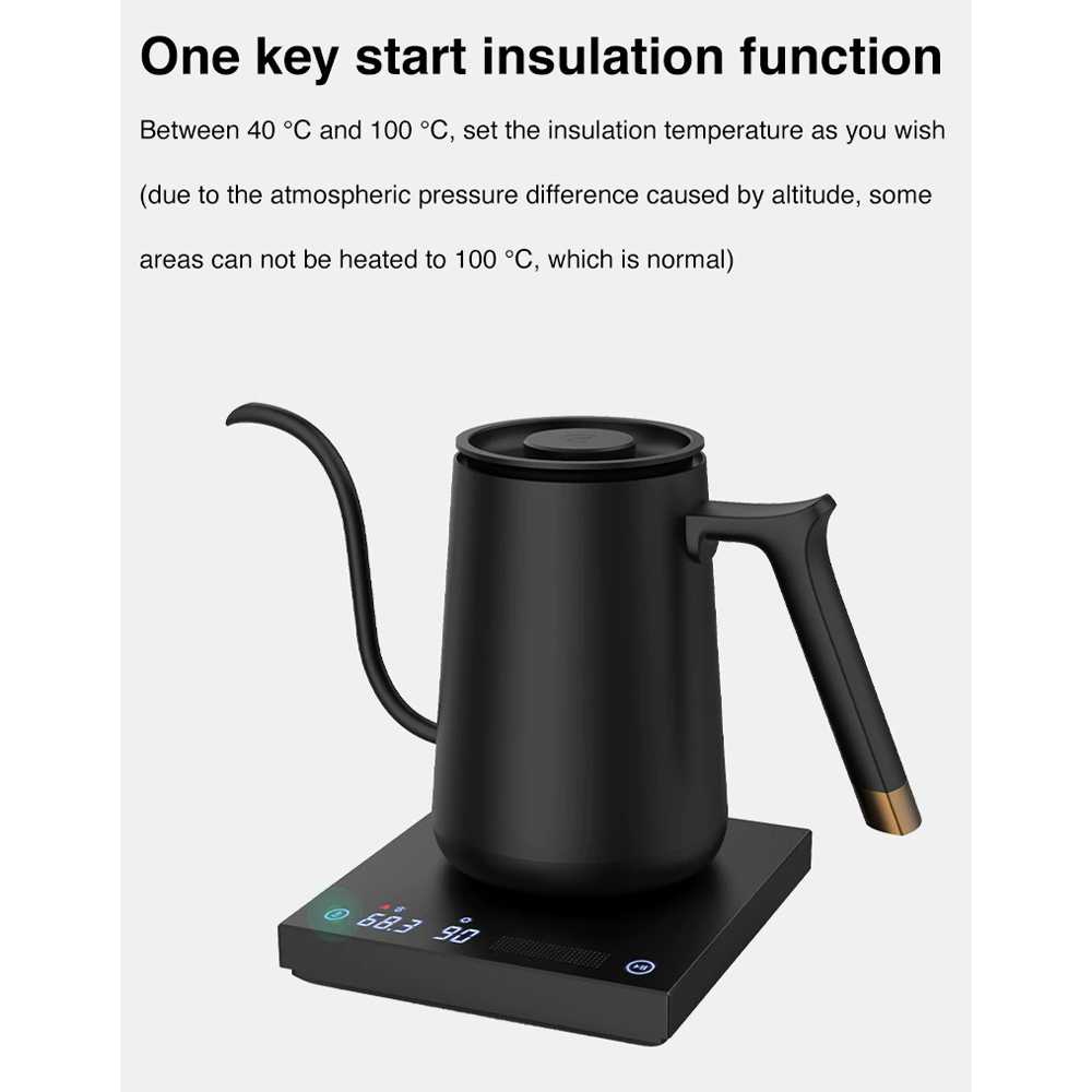 TD - DPR TIMEMORE Teko Pemanas Air Kettle 600ml Heater Base 1000W - TM600ML