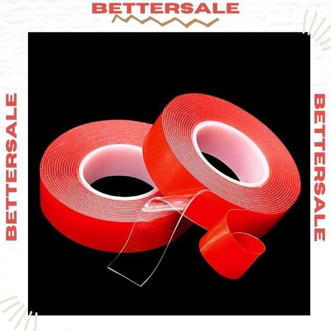 

&<&<&<&] Perekat Double Tape Acrylic Adhesive Transparent No Trace Sticker