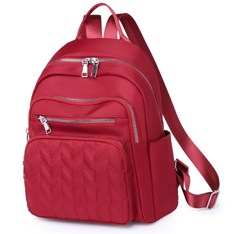 Tas Ransel Wanita import tas kain backpack handbag beg perempuan sandang bag good quality Women's Bags Ladies beg belakang wanita 1033-red