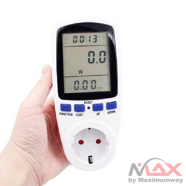 Pengukur Biaya Lisrik Rumah Multifungsi Tester Listrik Taffware kWh Meter - KWE-PM01 Warna Putih