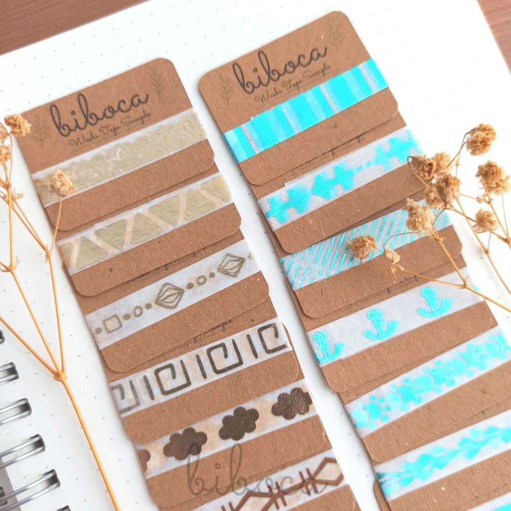 

Washi Tape Sample Selotip Bujo Journal Decorative Scrapbooking Sticker Kertas Deco boca36-55