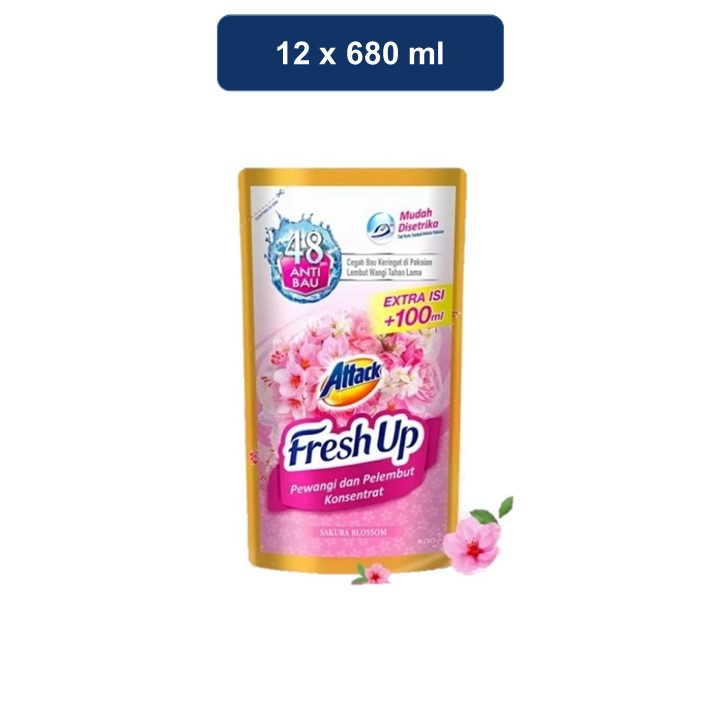Attack Fresh Up Softener Sakura Blossom 680 ml x 12 [1 carton]