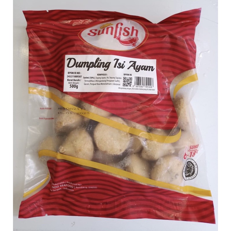 

SUNFISH DUMPLING ISI AYAM 500 gram