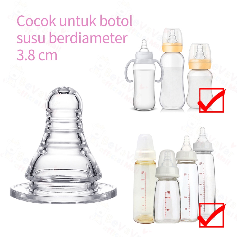 BEVAVAR Dot Bayi Slim Neck Nipple Bpa Free