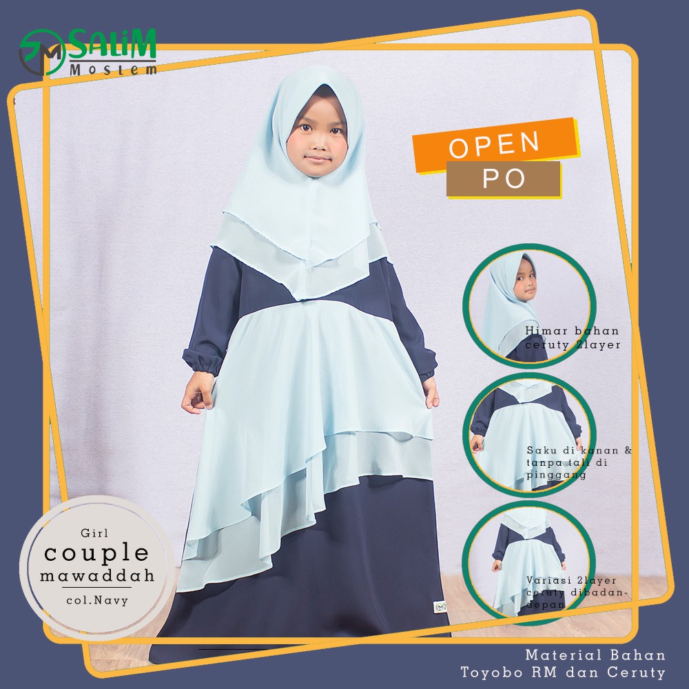 Salim Moslem - Gamis anak syari &quot;Mawaddah&quot;