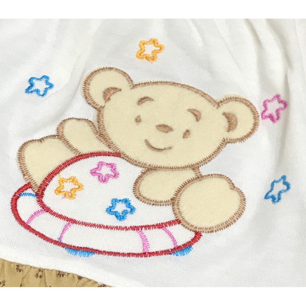 Babysmart - Setelan Baju bayi Perempuan motif BEAR SUSUN PLANET KIDS usia 0 - 6 bulan / Pakaian anak