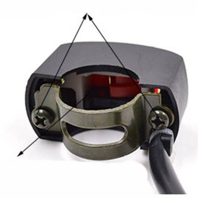 Grab Medan Switch On/Off Tombol untuk Lampu tambahan Motor Kendaraan BSDDP Hitam