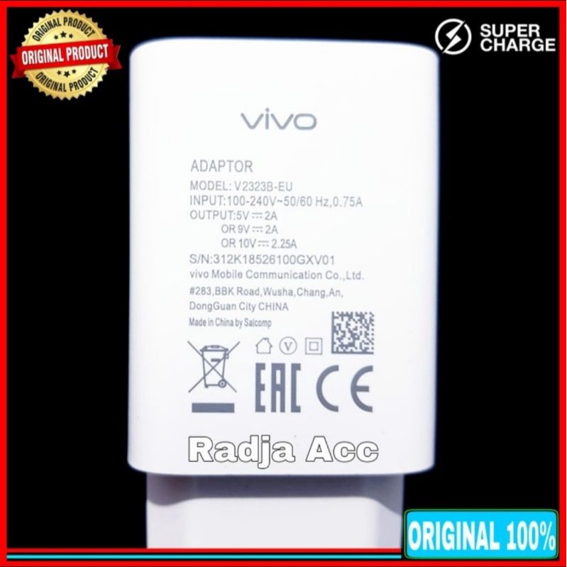 Charger Vivo Y51A USB C ORIGINAL 100% Fast Charging Type C 18 Watt