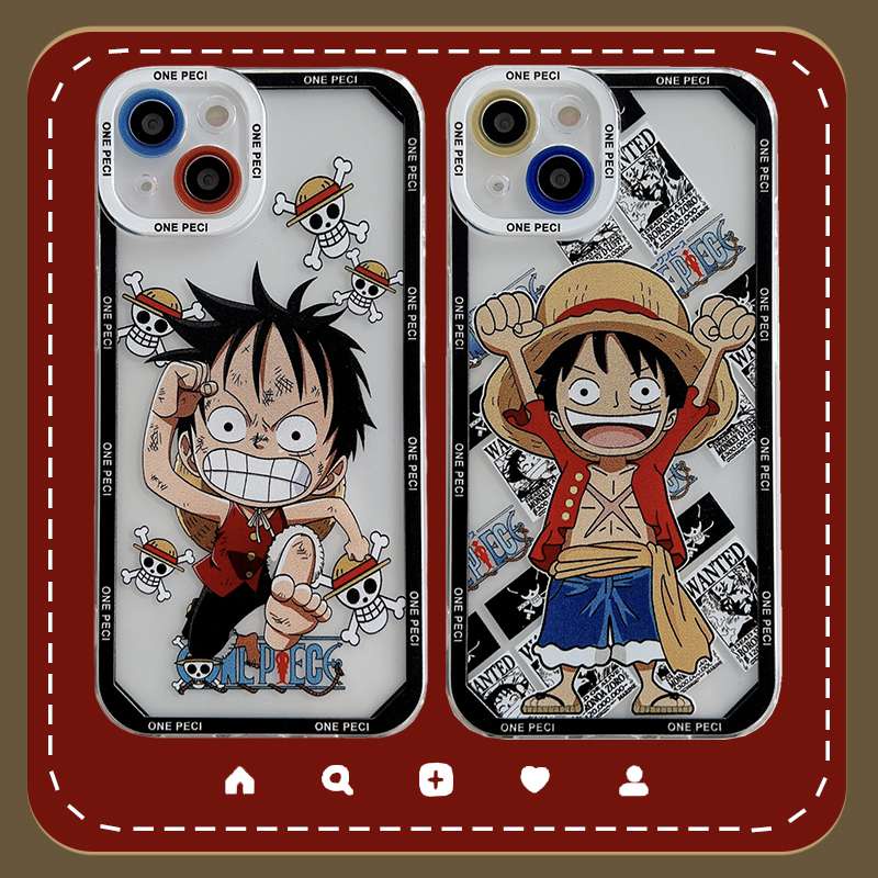 Funny Luffy Soft Case Samsung Note 20 Ultra A13 A10S A03 Core M52 A73 S21 S20 FE J5 J7 Prime J4 Plus A32 Redmi Note 10 Pro 10C Poco X3 NFC Pro VIVO V23 Pro OPPO A96 Reno 7Z Cover