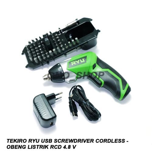 Obeng Listrik RCD 4.8 V - Tekiro Ryu USB Screwdriver Cordless