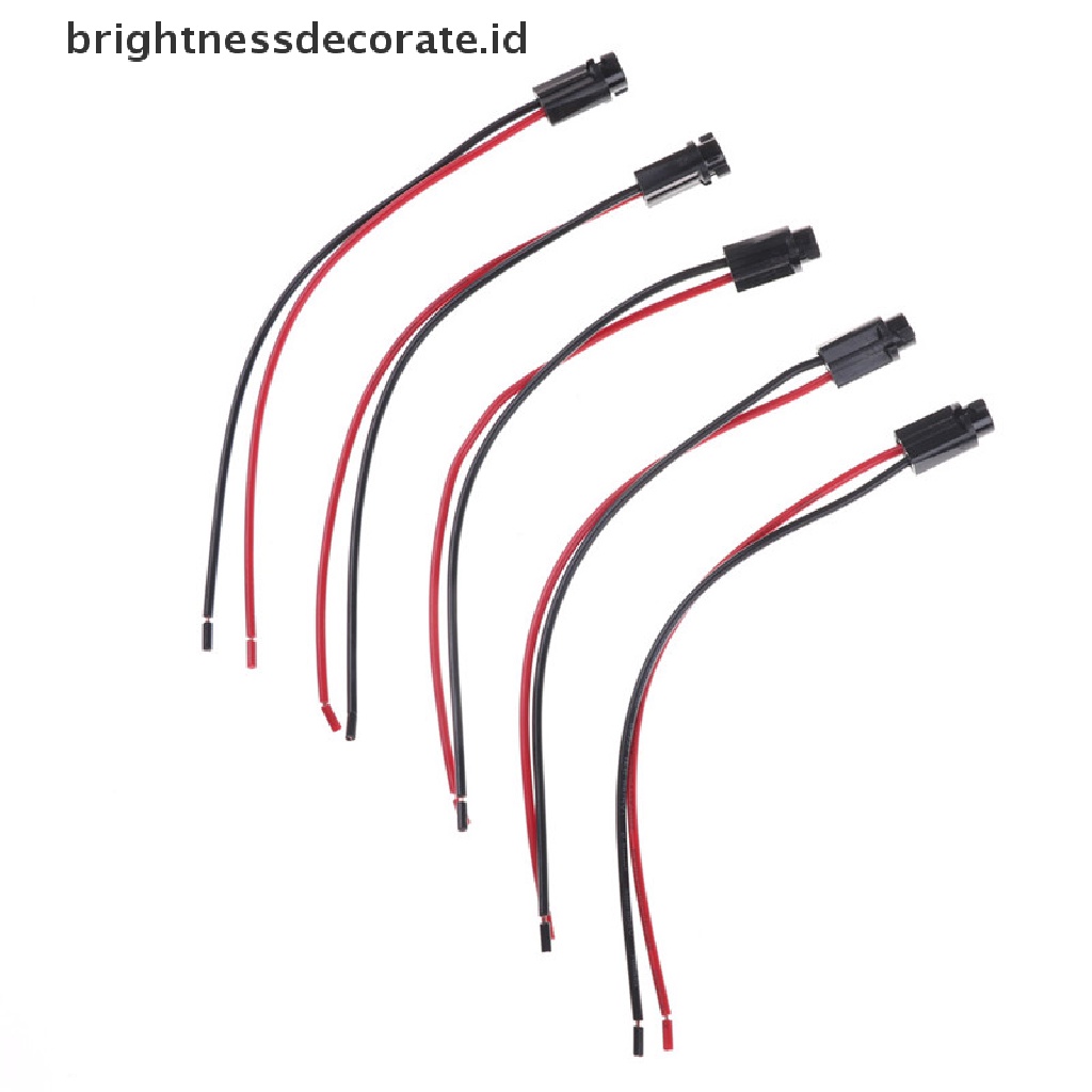 (Birth) 5pcs Socket Holder Lampu Bohlam Led T5 Dengan Kabel Untuk Dashboard Mobil