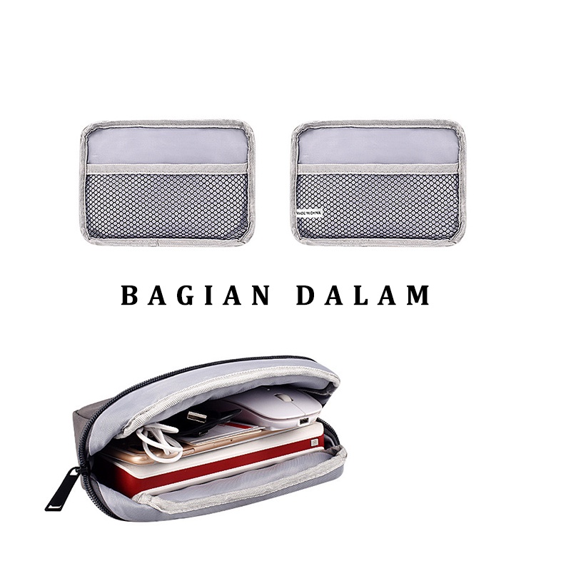 TG160 POUCH CHARGER LAPTOP / TAS POWER BANK/ TAS HANDPHONE / TRAVEL ORGANIZER / TRAVEL BAG / POUCH KABEL / KOREA