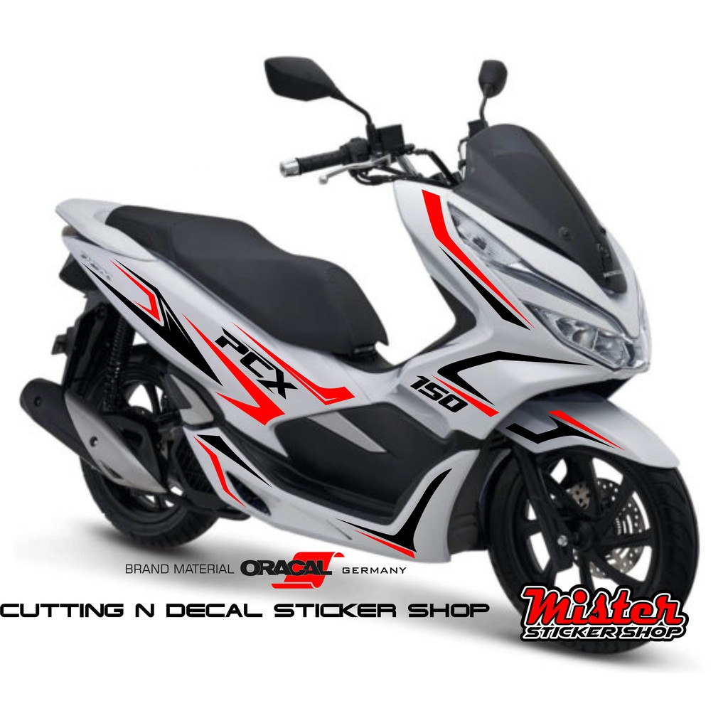 Jual STIKER HONDA PCX PUTIH CUTTING STICKER VARIASI 150 Indonesia