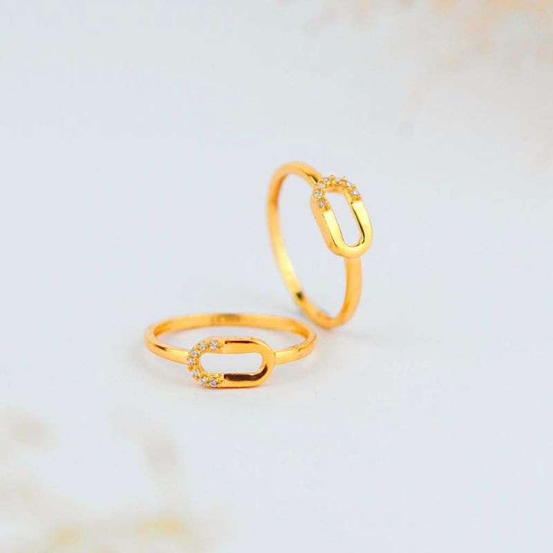 Cincin Emas Plat Oval Mata Samping - Toko Emas Gadjah