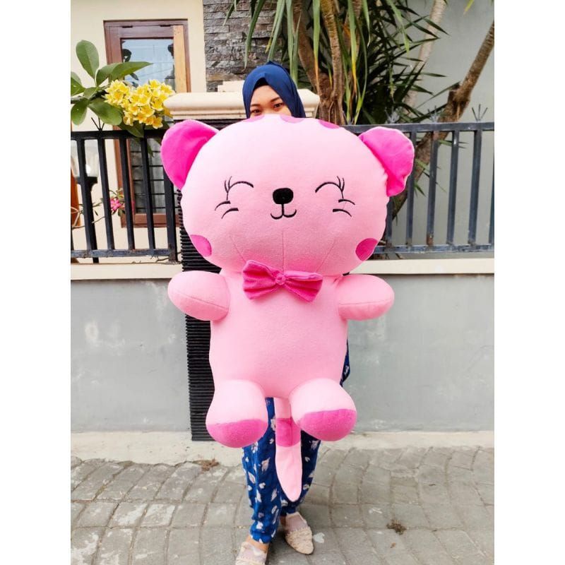 Boneka Kucing Kawai Jumbo Besar Murah Halus Lembut Lucu / Kucing Cantik