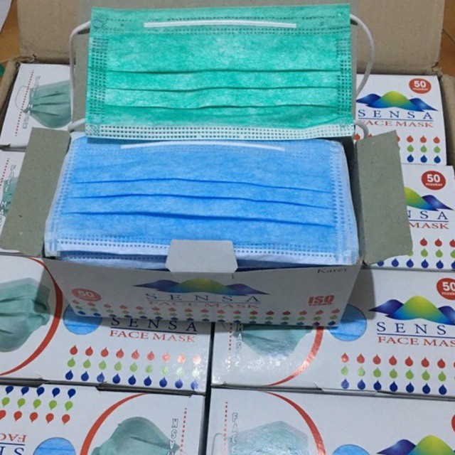 Masker Sensa Earloop 3ply 1box isi 50pcs