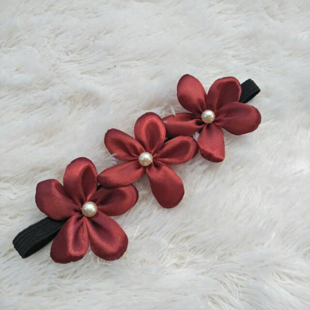 Bandana camelia maroon