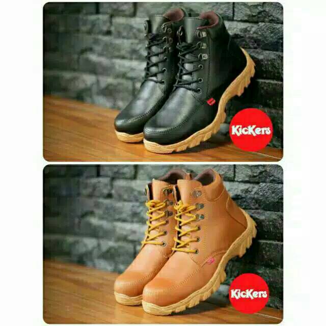 Sepatu boots pria kickers tracking monster safety ujungbesi work boots gunung  .SF
