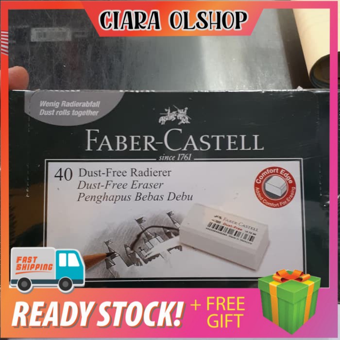 

5 PCS Eraser Small White Faber Castell / Penghapus Putih Kecil Faber Castell