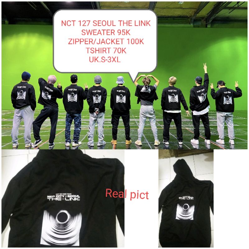 SWEATER HOODIE ZIPPER TSHIRT NCT127 SEOUL THE LINK