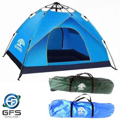 TENDA CAMPING ANTI AIR OTOMATIS KAPASITAS 4 ORANG.