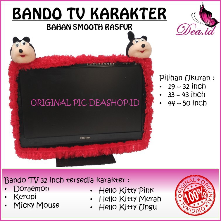 [DEASHOP] [HOME LIVING DECORATION] BANDO TV-HIASAN TV-COVER TV-PERNAK PERNIK UKURAN 19 - 56 INCH