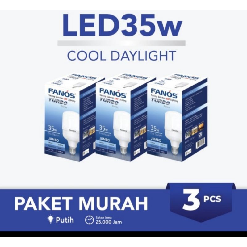 lampu LED fanos turbo 35 watt 3 pcs
