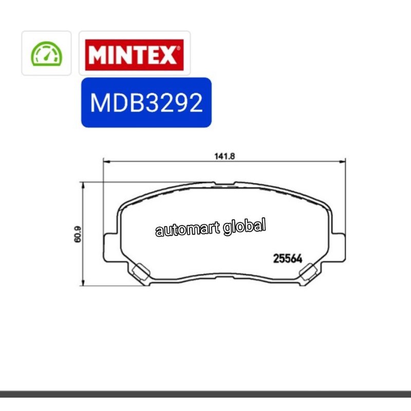 brake pad kampas rem depan mazda cx5 ceramic