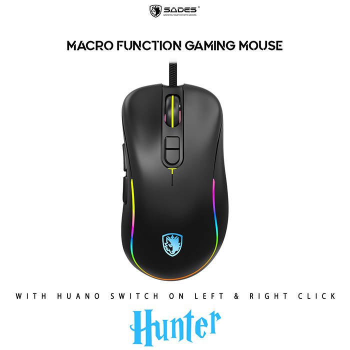 Mouse Gaming Macro Sades Hunter S9 / Sades S9 / Mouse Macro