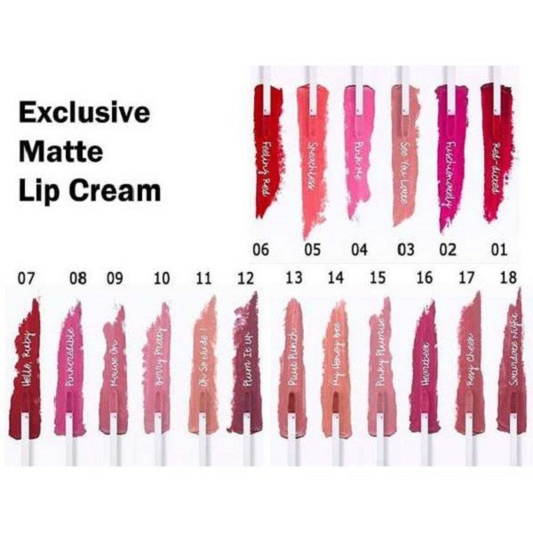 Wardah Exclusive Matte Lip Cream ( lipstik lipcream ) BPOM (KIM)