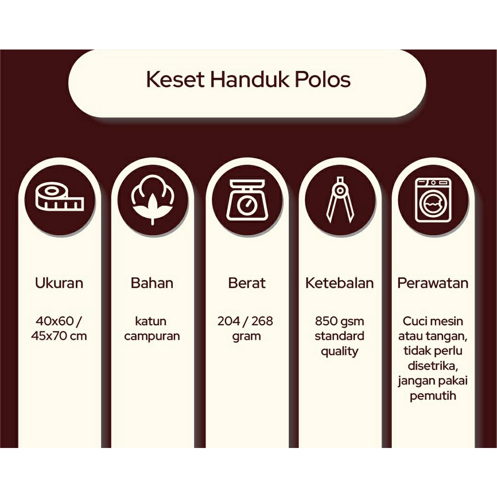 Keset Kaki Handuk Polos Tebal 40x60 Anti Selip nyerap (Keset wining)