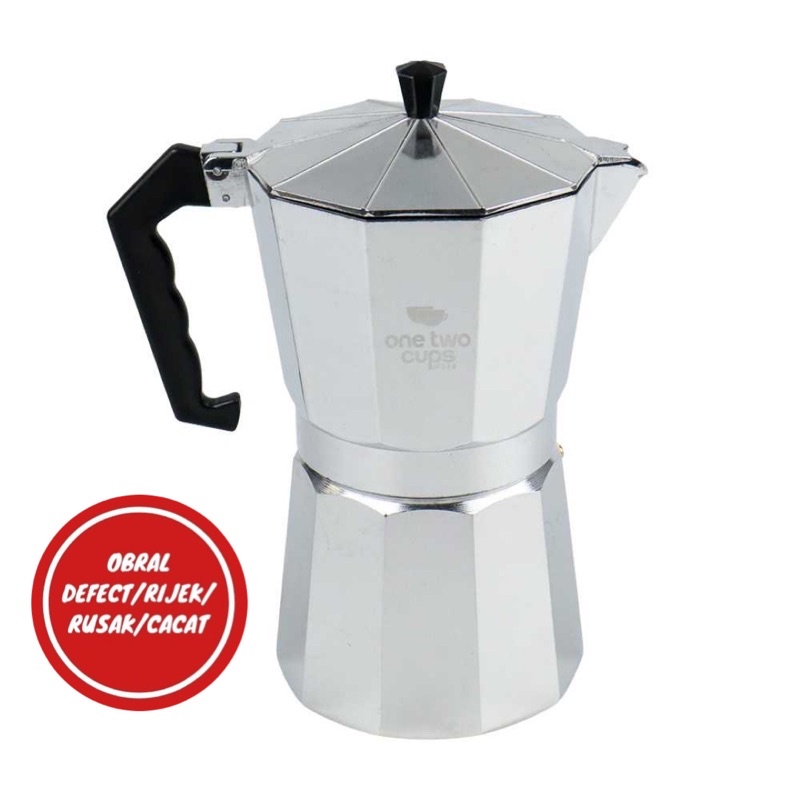 [OBRAL RIJEK] Espresso Coffee Maker Moka Pot Filter 300ml 6Cups - JF112