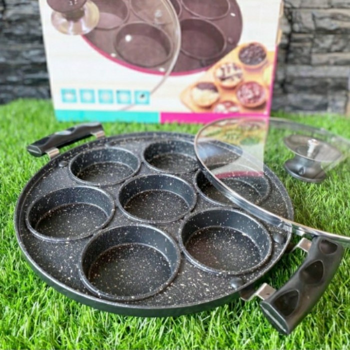 cetakan martabak mini 7 lubang teflon