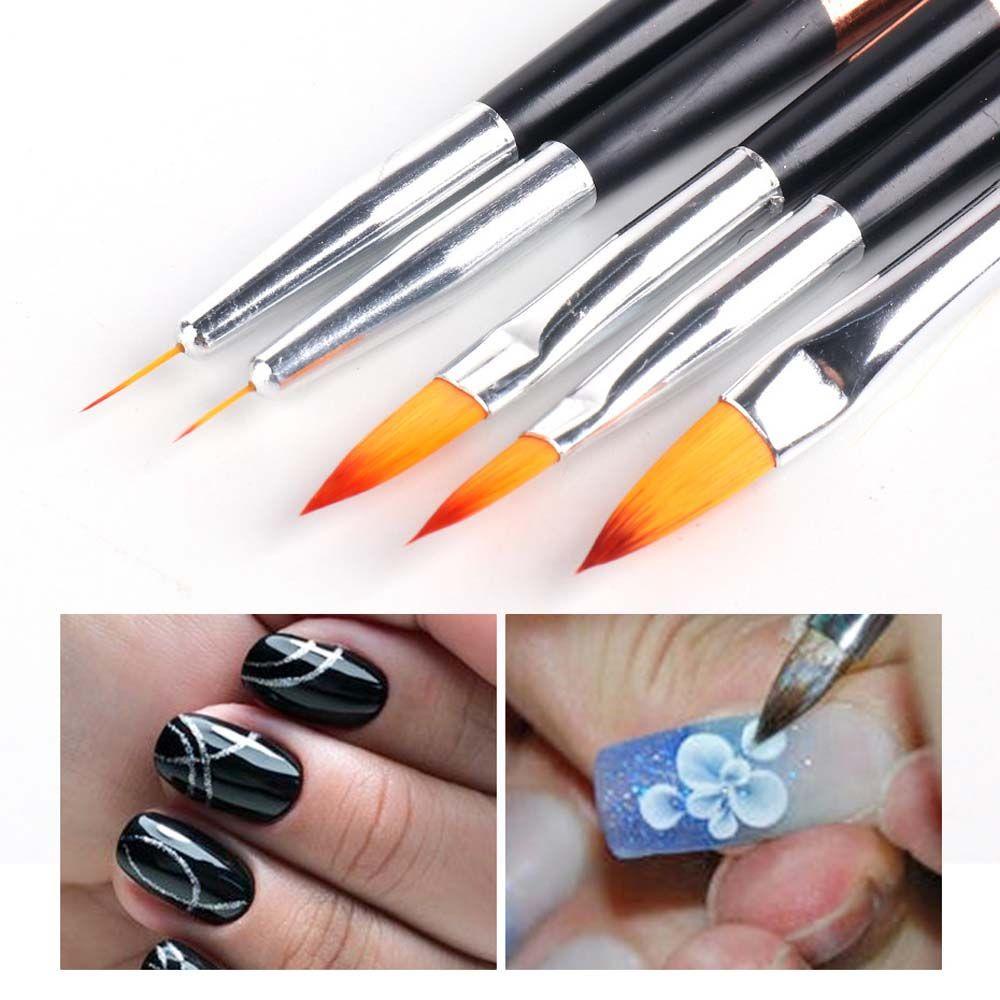 Mxbeauty Kuas Nail Art French Professional Gradient Pull Liner Brush Manicure Gel Brush Pena Terapi Cahaya