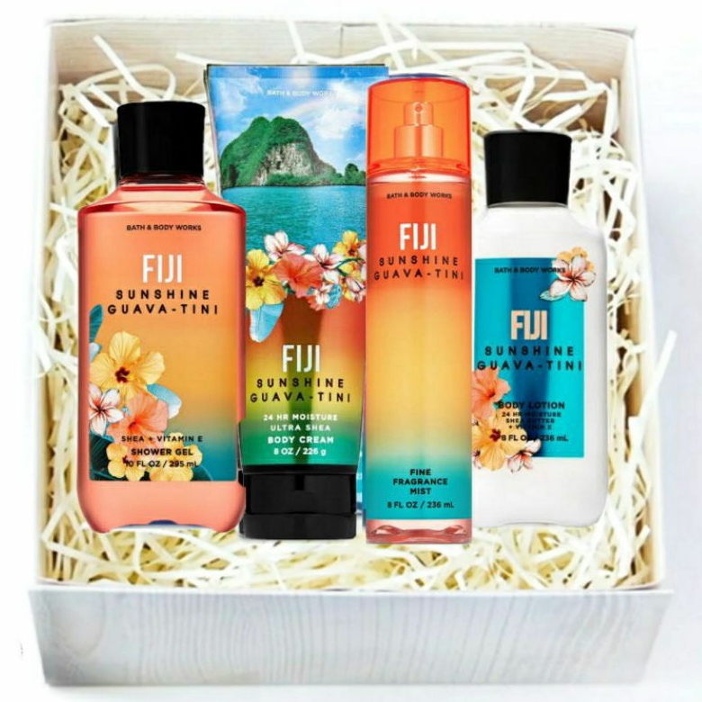 BATH &amp; BODY WORKS BBW FIJI SUNSHINE GUAVA TINI SERIES MIST LOTION SHOWER GEL BODY CREAM HAND CREAM SHOWER GEL BODY CREAM LOTION MIST WASH WALLFLOWER ROOMSPRAY SCENTPORTABLE GENTLE GEL DEEP CLEANSING GENTLE FOAMING CREAMY LUXE