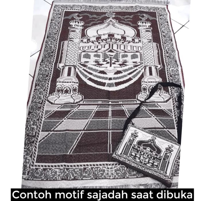 sajadah tas plus sarung standard dewasa/bahan berkualitas dan bisa bayar ditempat/COD