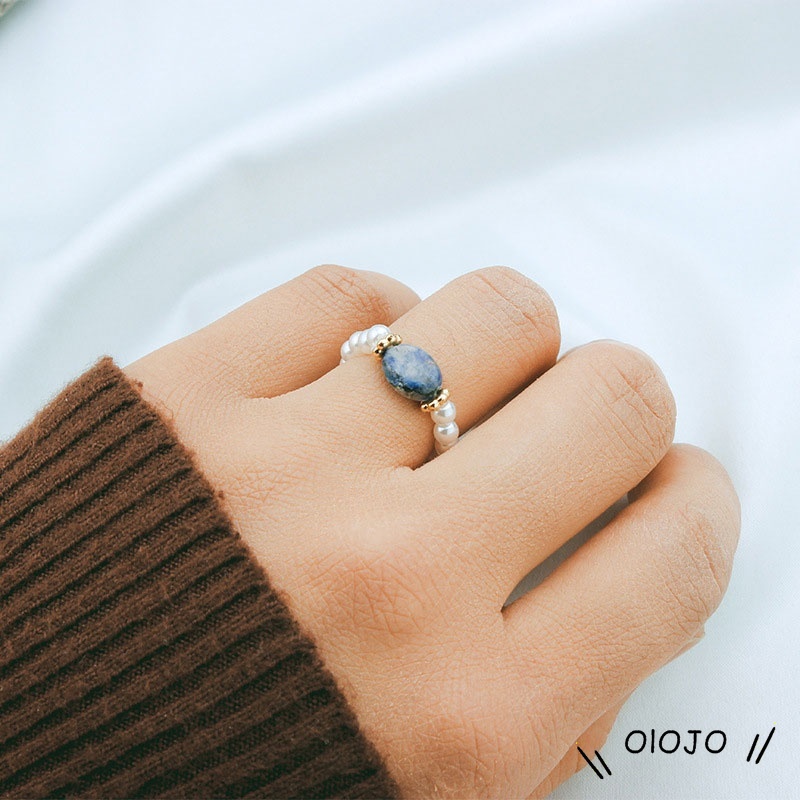 Cincin Mutiara Elastis Adjustable Untuk Aksesoris Perhiasan - ol