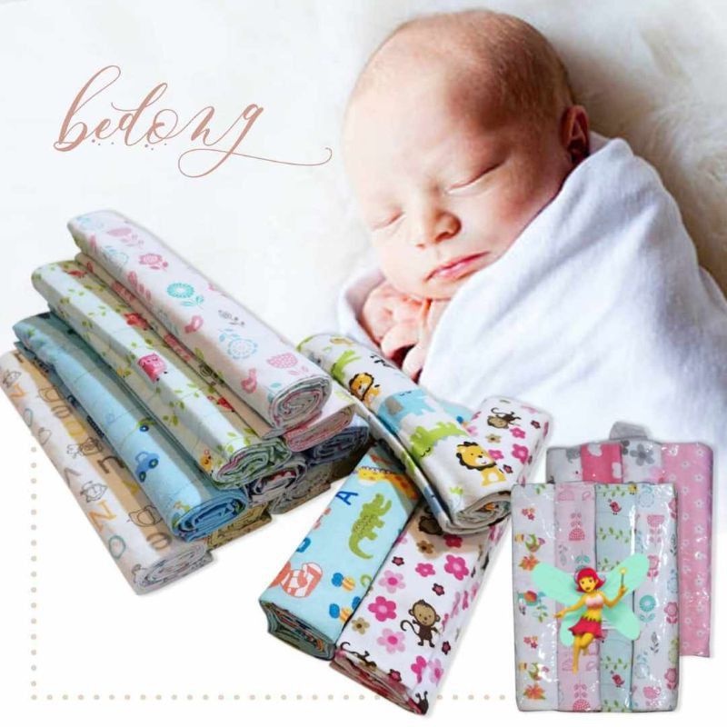 BEDONG BAYI 4 IN 1 UKURAN BESAR SELIMUT BAYI FLANEL BEDONG JUMBO NEW BORN BAYI BARU LAHIR JUST TO YOU / KOLACO / LOVE / SWADDLE ME