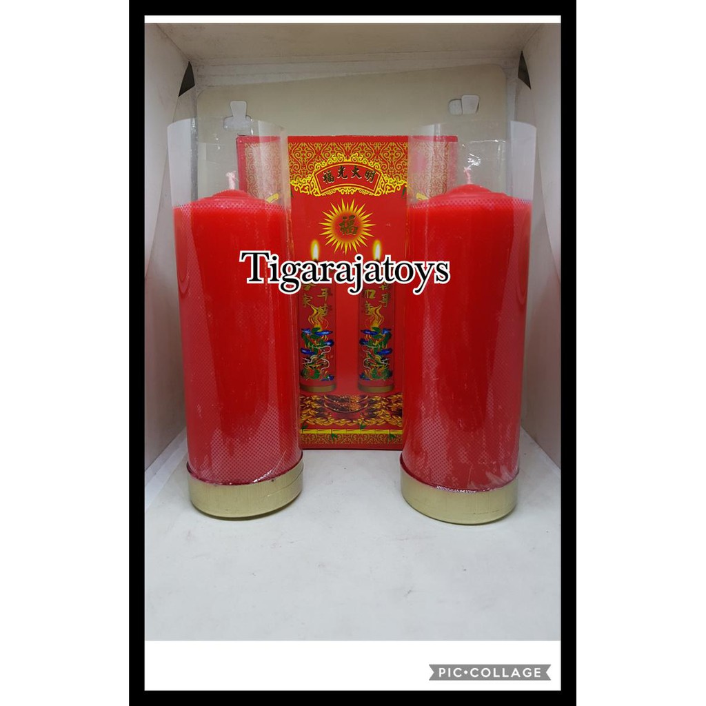 Lilin Merah Polos / Lilin Sembahyang / Lilin Puja Uk.1 Kati Terjamin