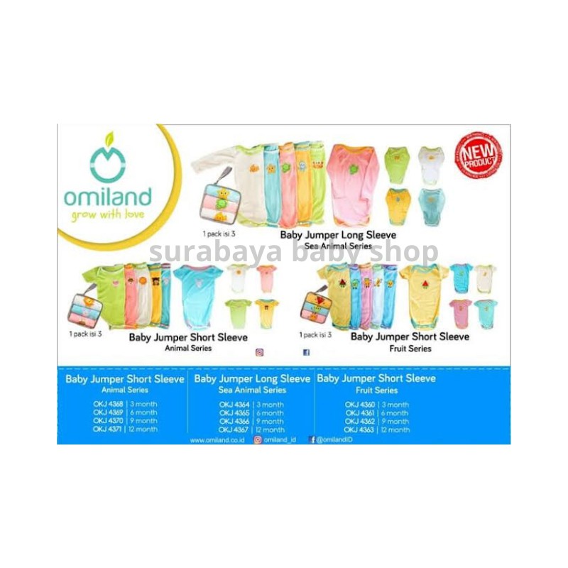 OMILOAND BABY JUMPER SEA ANIMAL LENGAN PANJANG OKJ4364/OKJ4365/OKJ4366